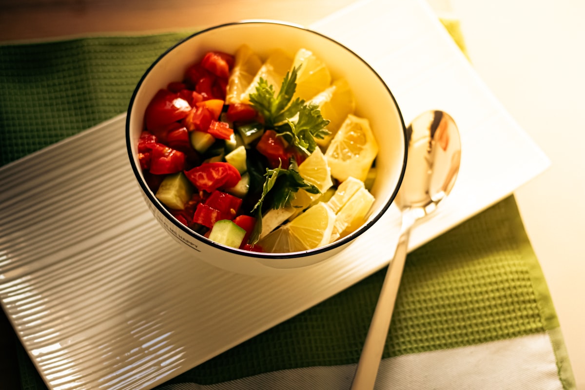 Ingredienti biologici freschi e colorati